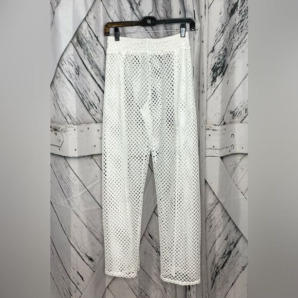 Ingear Coverup Pants White Mesh Open Leg Small - Picture 3 of 6